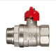 Кран шаровой латунный Valtec 3/4 ВР(г) х 3/4 НР(ш) полнопроходной бабочка прямой (VT.123.N.05)