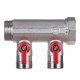 Коллектор Henco 1 ВР(г) х 2 выхода 3/4 НР(ш) ЕК х 1 НР(ш) с шаровыми кранами (VB060502-ROOD)