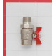 Кран шаровой латунный Valtec Base 3/4 ВР(г) х 3/4 НР(ш) бабочка с полусгоном прямой (VT.227.N.05)