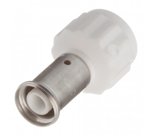Муфта Henco (18PKW-1604) 16(пресс) х 1/2 ВР(г) PVDF белая Муфта Henco (18PKW-1604) 16(пресс) х 1/2 ВР(г) PVDF белая