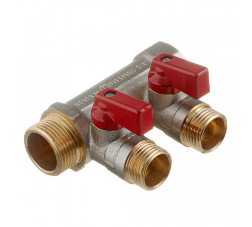 Коллектор Stout 3/4 ВР(г) х 2 выхода 1/2 НР(ш) х 3/4 НР(ш) с шаровыми кранами (SMB 6210 341202) Коллектор Stout 3/4 ВР(г) х 2 выхода 1/2 НР(ш) х 3/4 НР(ш) с шаровыми кранами (SMB 6210 341202)
