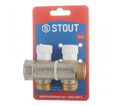 Коллектор Stout 3/4 ВР(г) х 2 выхода 3/4(ЕК) х 3/4 НР(ш) регулирующий (SMB 6851 343402) Коллектор Stout 3/4 ВР(г) х 2 выхода 3/4(ЕК) х 3/4 НР(ш) регулирующий (SMB 6851 343402)