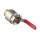 Кран шаровой латунный Valtec Base 2 ВР(г) х 2 НР(ш) ручка прямой (VT.215.N.09)