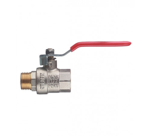 Кран шаровой латунный Valtec Base 1/2 ВР(г) х 1/2 НР(ш) ручка прямой (VT.215.N.04) Кран шаровой латунный Valtec Base 1/2 ВР(г) х 1/2 НР(ш) ручка прямой (VT.215.N.04)