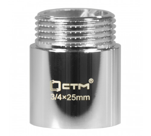 Удлинитель CTM 25 мм х 3/4 ВР(г) х 3/4 НР(ш) латунный (CREMF325)