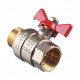 Кран шаровой латунный Valtec Base 3/4 ВР(г) х 3/4 НР(ш) бабочка прямой (VT.218.N.05)