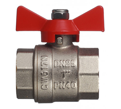 Кран шаровой латунный Valtec Base 1 ВР(г) х 1 ВР(г) бабочка прямой (VT.217.N.06) Кран шаровой латунный Valtec Base 1 ВР(г) х 1 ВР(г) бабочка прямой (VT.217.N.06)