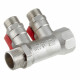 Коллектор Valtec 3/4 ВР(г) х 2 выхода 1/2 НР(ш) х 3/4 НР(ш) с шаровыми кранами (VTc.580.N.0502)
