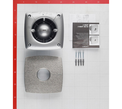 Вентилятор осевой Cata X-Mart 10 Inox 150х150 мм d100 мм серебро Вентилятор осевой Cata X-Mart 10 Inox 150х150 мм d100 мм серебро