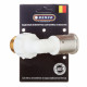 Угол Henco (5PKW-3206) 32(пресс) х 1 НР(ш) белый PVDF