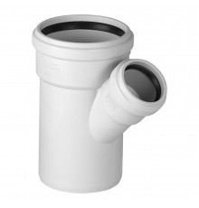 Тройник Pro Aqua Stilte Plus d110х58 мм 45° пластиковый шумопоглощающий для внутренней канализации
