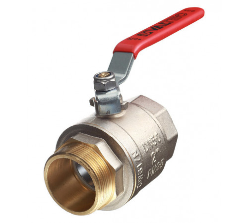 Кран шаровой латунный Valtec Base 2 ВР(г) х 2 НР(ш) ручка прямой (VT.215.N.09)