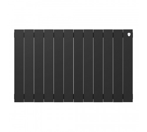 Радиатор биметаллический Royal Thermo Piano Forte 500 мм 12 секций 1' боковое подключение 591х960 мм черный Радиатор биметаллический Royal Thermo Piano Forte 500 мм 12 секций 1' боковое подключение 591х960 мм черный