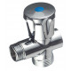 Кран шаровой латунный Valtec 1/2 ВР(г) х 3/4 НР(ш) х 1/2 НР(ш) к бытовой технике вентиль трехходовой (VT.255.N.04)