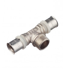 Тройник VALTEC (VTm.233.N.200520) 20(пресс) х 3/4 НР(ш) х 20(пресс)