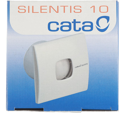 Вентилятор осевой Cata Silentis 10Т с таймером 140х140 мм d100 мм слоновая кость Вентилятор осевой Cata Silentis 10Т с таймером 140х140 мм d100 мм слоновая кость