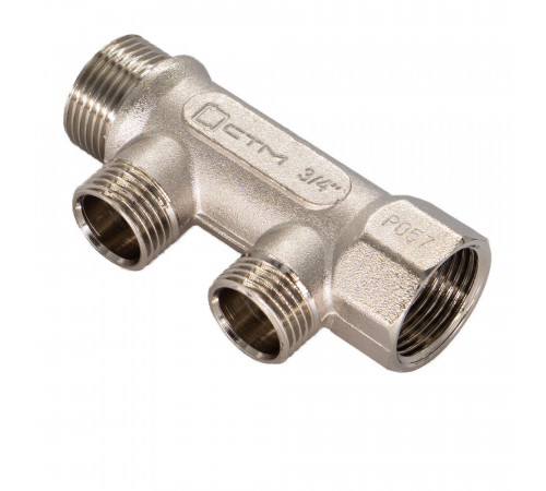 Коллектор СТМ 3/4 ВР(г) х 2 выхода 1/2 НР(ш) х 3/4 НР(ш) (C2MM3412)
