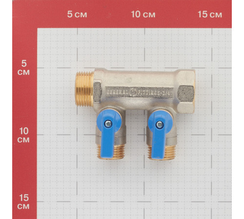 Коллектор Stout 3/4 ВР(г) х 2 выхода 1/2 НР(ш) х 3/4 НР(ш) с шаровыми кранами (SMB 6211 341202) Коллектор Stout 3/4 ВР(г) х 2 выхода 1/2 НР(ш) х 3/4 НР(ш) с шаровыми кранами (SMB 6211 341202)