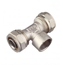 Тройник VALTEC (VTm.332.N.260526) 26 обж(ц) х 3/4 ВР(г) х 26 обж(ц)