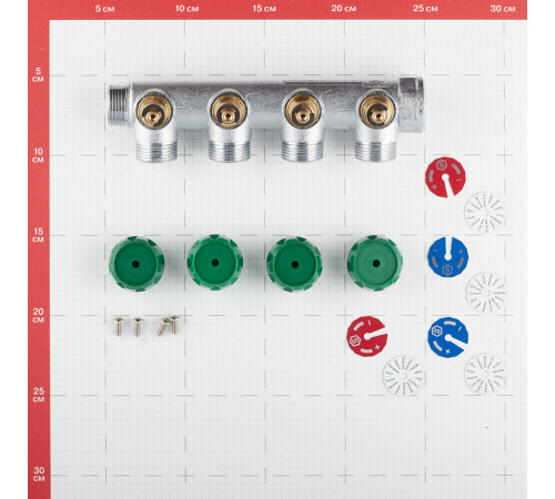Коллектор Stout 3/4 ВР(г) х 4 выхода 3/4(ЕК) х 3/4 НР(ш) регулирующий (SMB-6850-343404) Коллектор Stout 3/4 ВР(г) х 4 выхода 3/4(ЕК) х 3/4 НР(ш) регулирующий (SMB-6850-343404)