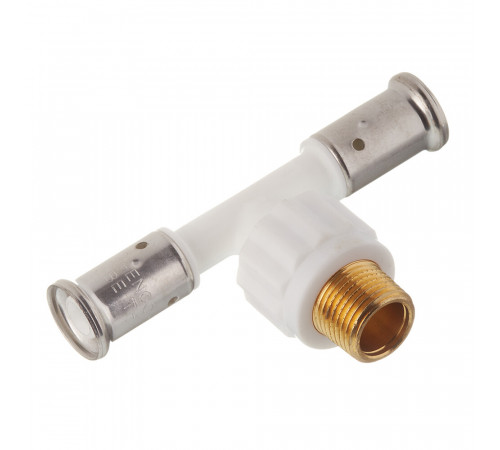 Тройник Henco (14PKW-160416) 16(пресс) х 1/2 НР(ш) х 16(пресс) PVDF белый Тройник Henco (14PKW-160416) 16(пресс) х 1/2 НР(ш) х 16(пресс) PVDF белый