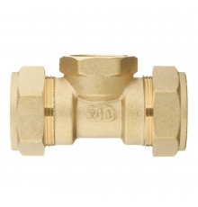 Тройник Stahlmann IWS EasyFix 20 мм х 3/4 ВР(г) х 20 мм для гофрированных труб