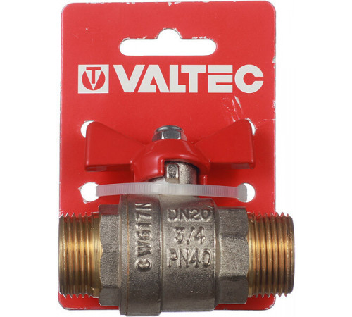 Кран шаровой латунный Valtec Base 3/4 НР(ш) х 3/4 НР(ш) бабочка прямой (VT.219.N.05) Кран шаровой латунный Valtec Base 3/4 НР(ш) х 3/4 НР(ш) бабочка прямой (VT.219.N.05)