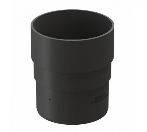 Муфта водосточной трубы Docke Premium пластиковая d85 мм графитовый серый RAL 7024