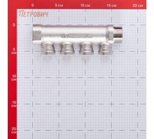 Коллектор Valtec 1 ВР(г) х 4 выхода 1/2 ВР(г) х 1 НР(ш) (VTc.550.N.0604) Коллектор Valtec 1 ВР(г) х 4 выхода 1/2 ВР(г) х 1 НР(ш) (VTc.550.N.0604)