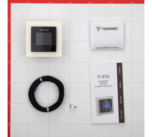 Терморегулятор программируемый для теплого пола Thermoreg TI-970 черный/белый Терморегулятор программируемый для теплого пола Thermoreg TI-970 черный/белый