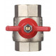 Кран шаровой латунный Valtec Base 3/4 ВР(г) х 3/4 ВР(г) бабочка прямой (VT.217.N.05)
