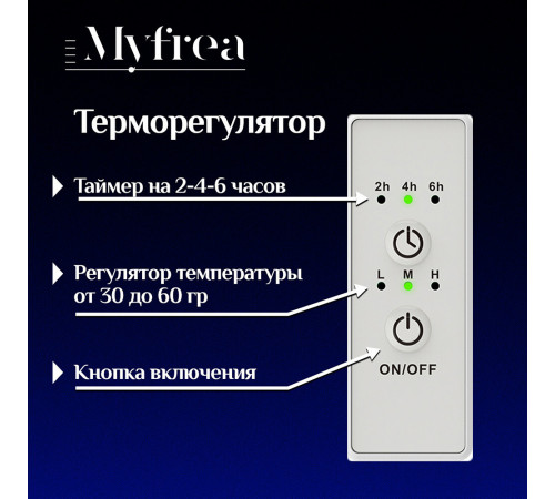 Полотенцесушитель электрический MyFrea MyParma 1200х100 мм 100 Вт с терморегулятором белый