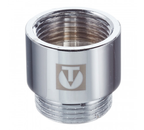 Удлинитель Valtec 25 мм х 1 ВР(г) х 1 НР(ш) хром латунный (VTr.198.C.0625)