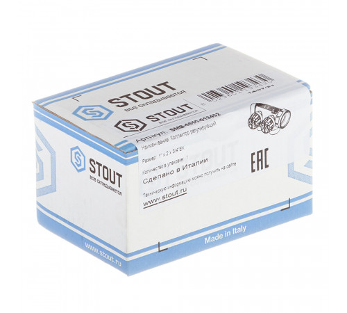 Коллектор Stout 1 ВР(г) х 2 выхода 3/4(ЕК) х 1 НР(ш) регулирующий (SMB-6850-013402) Коллектор Stout 1 ВР(г) х 2 выхода 3/4(ЕК) х 1 НР(ш) регулирующий (SMB-6850-013402)