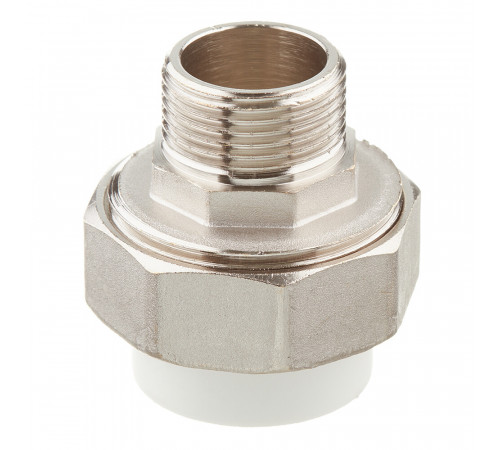 Муфта полипропиленовая Valtec разъемная (американка) 25 мм х 3/4 НР(ш) (VTp.761.0.02505) Муфта полипропиленовая Valtec разъемная (американка) 25 мм х 3/4 НР(ш) (VTp.761.0.02505)