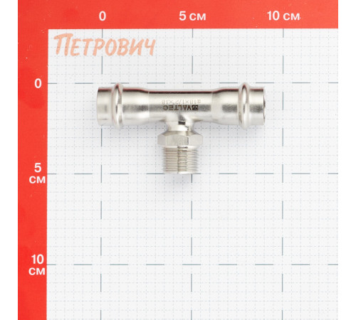 Тройник Valtec (VTi.933.I.180418) 18 мм х 1/2 НР(ш) х 18 мм нержавеющая сталь Тройник Valtec (VTi.933.I.180418) 18 мм х 1/2 НР(ш) х 18 мм нержавеющая сталь