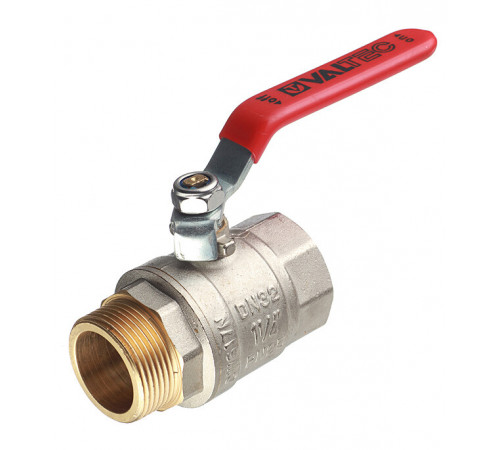 Кран шаровой латунный Valtec Base 1 1/4 ВР(г) х 1 1/4 НР(ш) ручка прямой (VT.215.N.07)