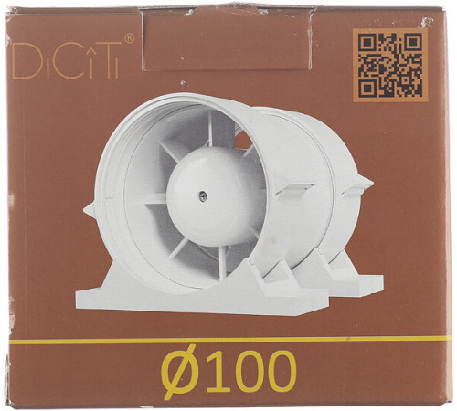 Вентилятор канальный осевой DiCiTi Pro d100 мм белый Вентилятор канальный осевой DiCiTi Pro d100 мм белый