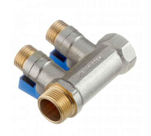 Коллектор Stout 3/4 ВР(г) х 2 выхода 1/2 НР(ш) х 3/4 НР(ш) с шаровыми кранами (SMB 6211 341202) Коллектор Stout 3/4 ВР(г) х 2 выхода 1/2 НР(ш) х 3/4 НР(ш) с шаровыми кранами (SMB 6211 341202)