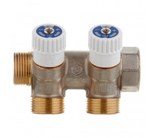 Коллектор Stout 3/4 ВР(г) х 2 выхода 3/4(ЕК) х 3/4 НР(ш) регулирующий (SMB 6851 343402) Коллектор Stout 3/4 ВР(г) х 2 выхода 3/4(ЕК) х 3/4 НР(ш) регулирующий (SMB 6851 343402)