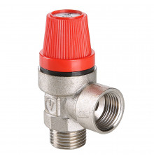Клапан предохранительный Valtec 1/2 ВН(г) х 1/2 НР(ш) 3 бар для систем отопления 120 °С (VT.496.N.0430)