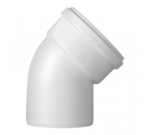 Отвод Pro Aqua Stilte Plus d110 мм 45° пластиковый шумопоглощающий для внутренней канализации
