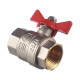 Кран шаровой латунный Valtec Base 3/4 ВР(г) х 3/4 ВР(г) бабочка прямой (VT.217.N.05)