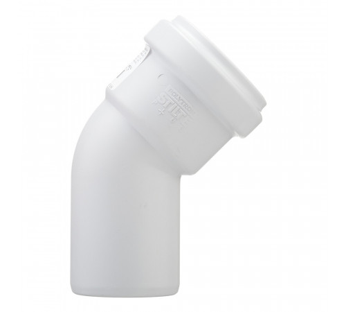 Отвод Pro Aqua Stilte Plus d58 мм 45° пластиковый шумопоглощающий для внутренней канализации Отвод Pro Aqua Stilte Plus d58 мм 45° пластиковый шумопоглощающий для внутренней канализации