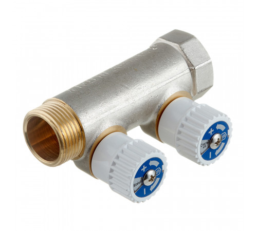 Коллектор Stout 3/4 ВР(г) х 2 выхода 1/2 НР(ш) х 3/4 НР(ш) регулируемый (SMB 6851 341202) Коллектор Stout 3/4 ВР(г) х 2 выхода 1/2 НР(ш) х 3/4 НР(ш) регулируемый (SMB 6851 341202)