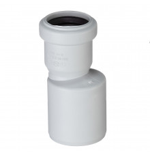 Переходник Pro Aqua Stilte Plus d40х58 мм пластиковый эксцентрический шумопоглощающий для внутренней канализации