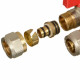 Коллектор Terma 3/4 ВР(г) х 3 выхода 16 обж(ц) х 3/4 НР(ш) с шаровыми кранами (35992)