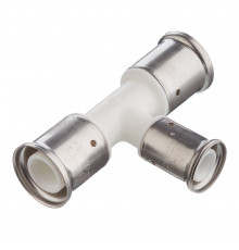 Тройник Henco (10PKW-262026) 26(пресс) х 20(пресс) х 26(пресс) PVDF белый