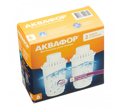 Комплект картриджей для фильтр-кувшина Аквафор В6 (2 шт.) Комплект картриджей для фильтр-кувшина Аквафор В6 (2 шт.)