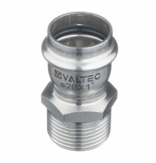 Соединитель VALTEC (VTi.901.I.002806) 28 мм х 1 НР(ш) нержавеющая сталь